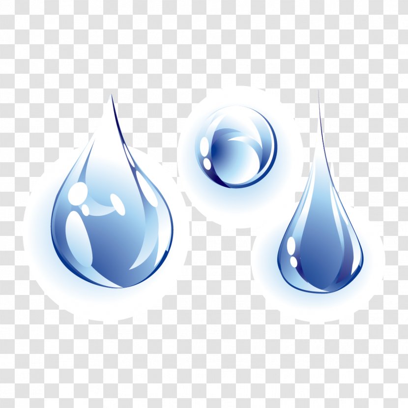 Drop Water Clip Art - Blue Droplets Transparent PNG