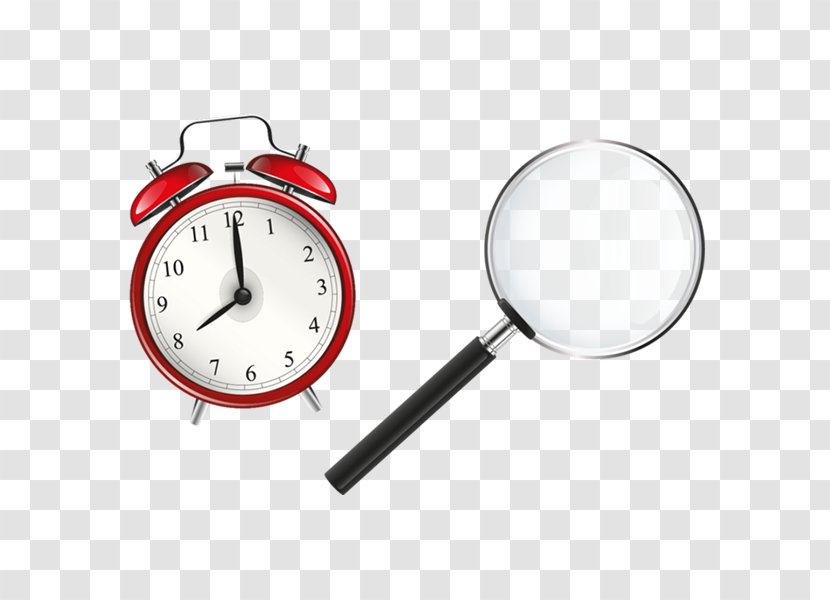 Alarm Clock Clip Art - Magnifying Glass - With A Transparent PNG