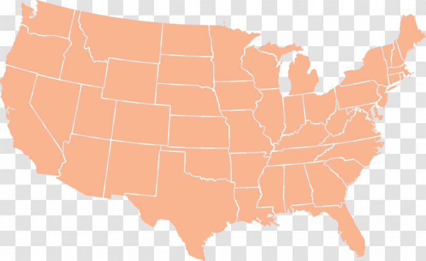 United States Vector Map U.S. State - World Transparent PNG
