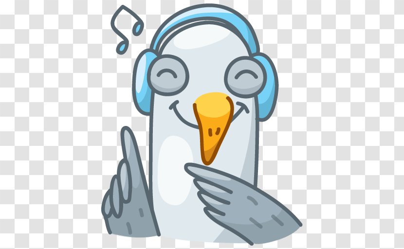 Clip Art Telegram Sticker Messaging Apps VKontakte - Comics - Transparent Seagull Transparent PNG