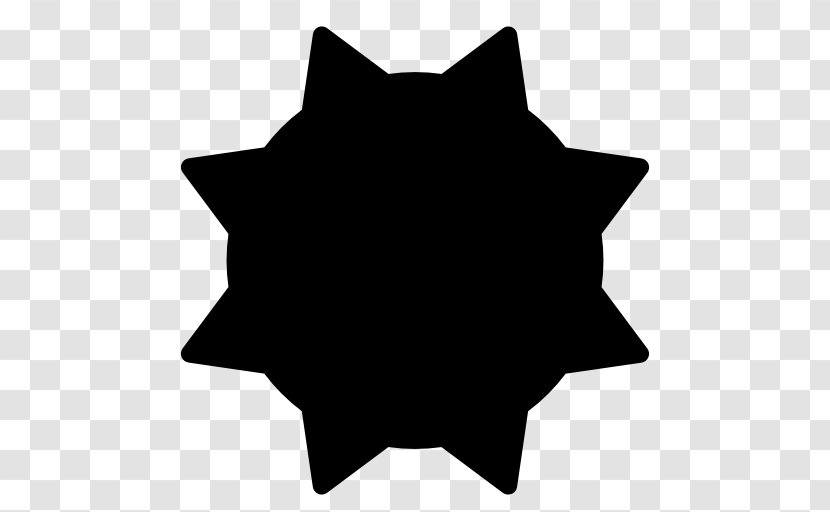Black Silhouette White Star Clip Art - Leaf Transparent PNG