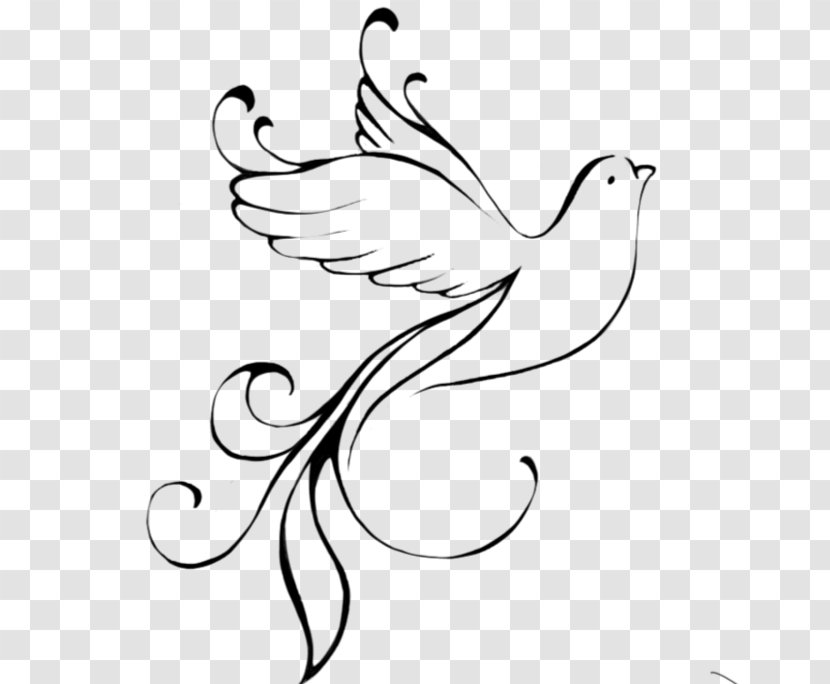 Columbidae Tattoo Doves As Symbols Drawing - Nice Transparent PNG