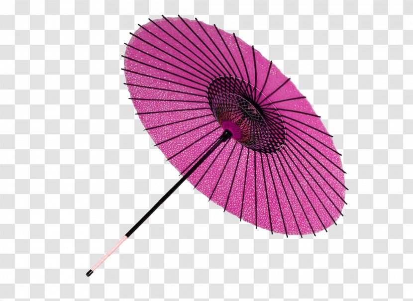 Japan Oil-paper Umbrella Ombrelle - Japanese Traditional Dance - Purple Chinese Wind Decorative Pattern Transparent PNG