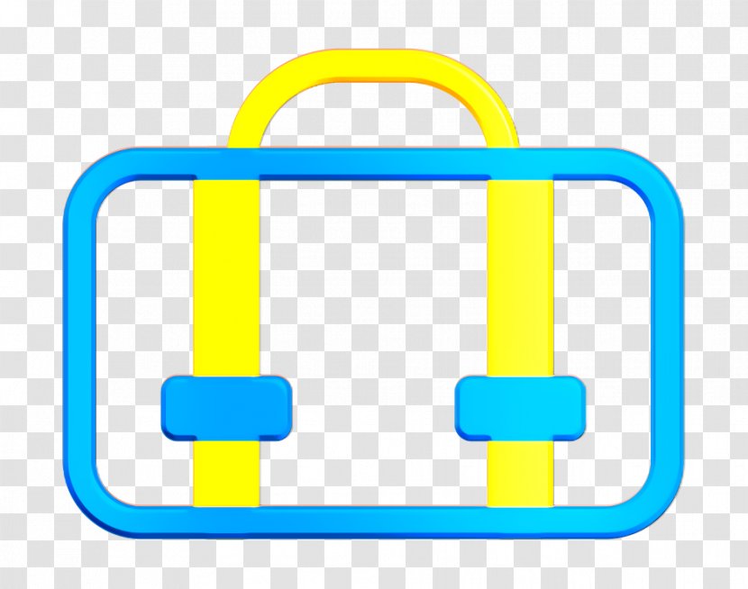 Bag Icon Holiday Suitcase - Yellow Blue Transparent PNG