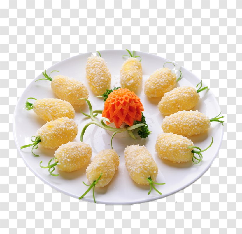 Chicken Nugget Croquette Vegetarian Cuisine Pineapple Arancini - Finger Food - Golden Image Transparent PNG