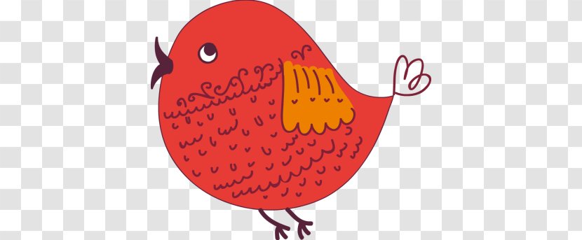 Bird Clip Art - Orange - Cute Clipart Transparent PNG