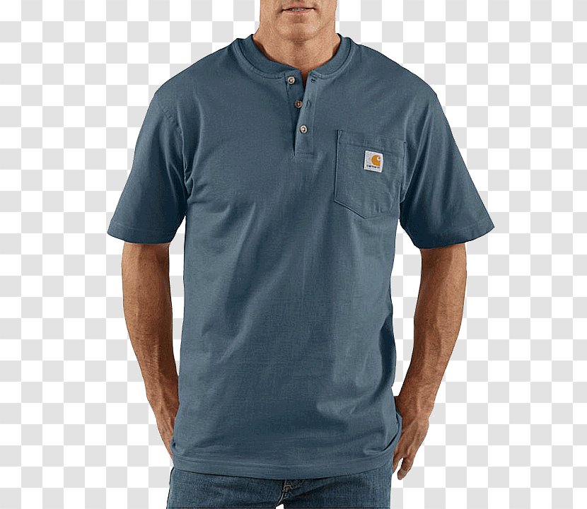 T-shirt Henley Shirt Carhartt Clothing Workwear - Blue Transparent PNG