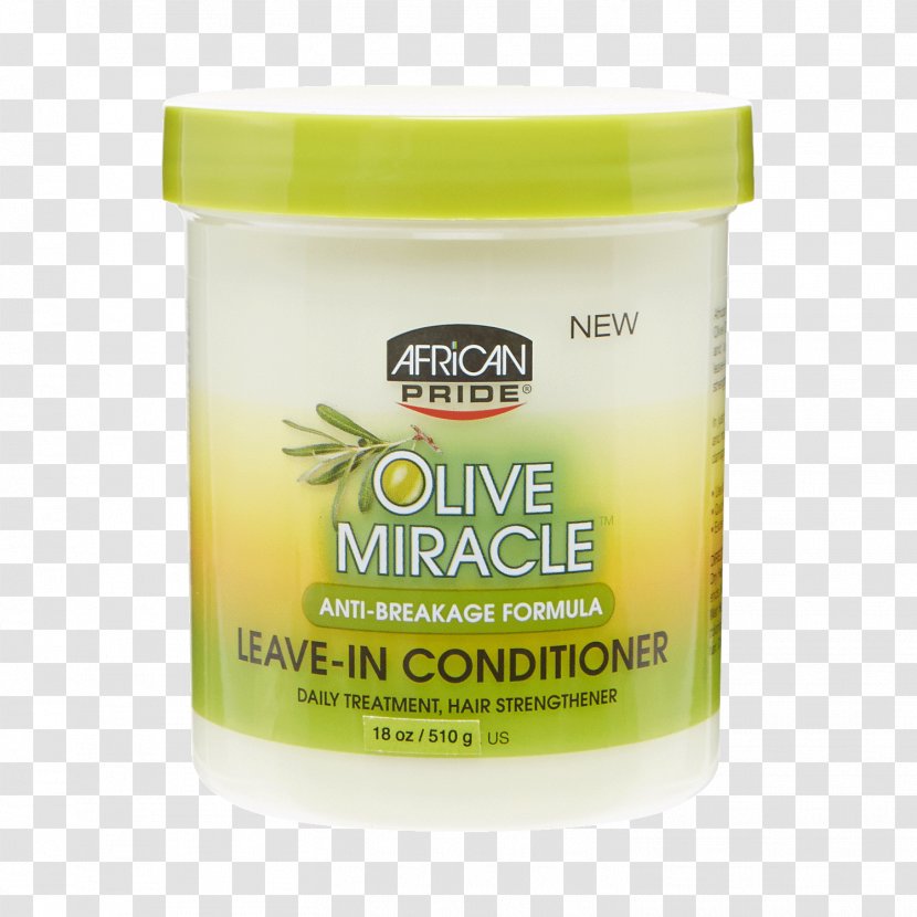 African Pride Olive Miracle Anti-Breakage Leave-In Conditioner Creme Hair Care Maximum Strengthening Growth Oil - Black Transparent PNG