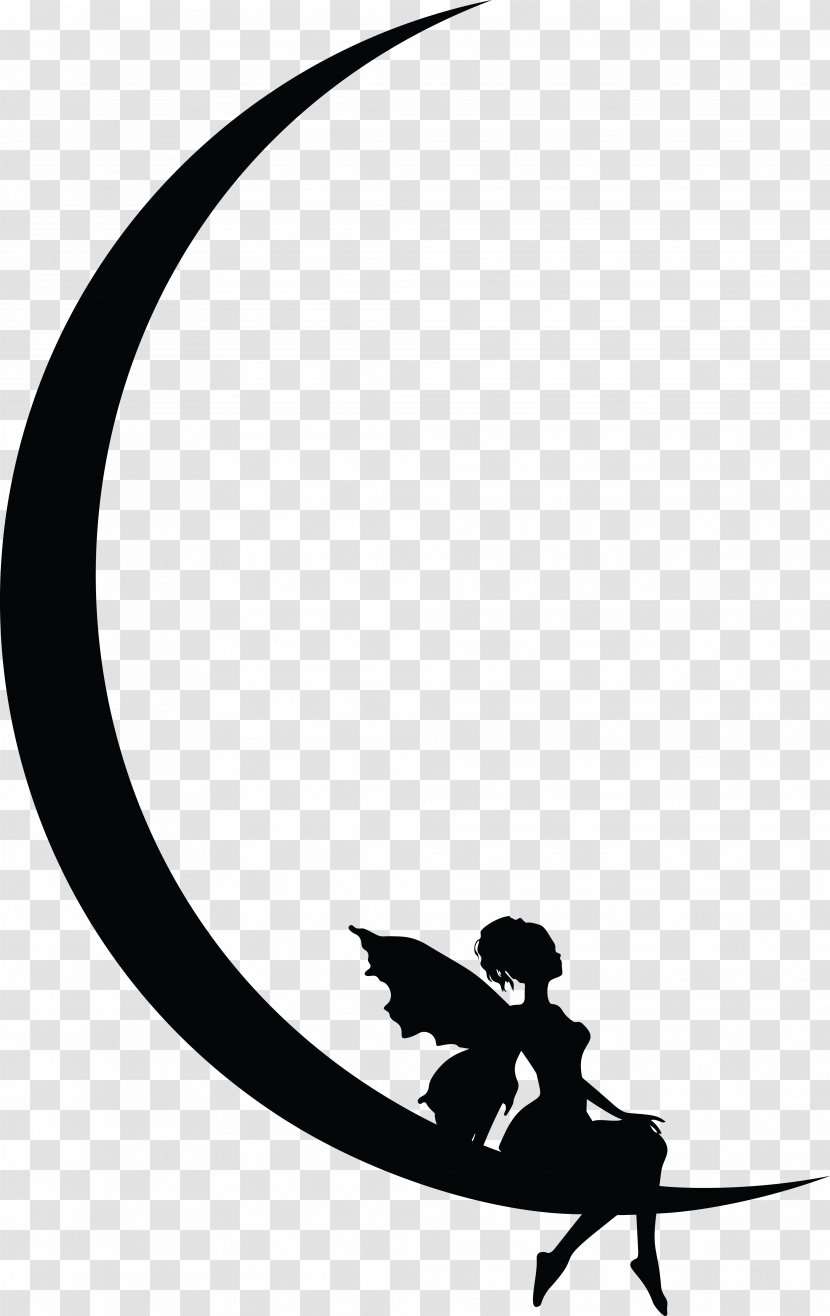 Moon Silhouette Clip Art - Fictional Character Transparent PNG