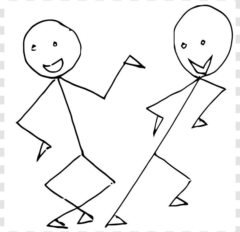 Stick Figure Dance Clip Art - Frame - Cartoon Images Transparent PNG