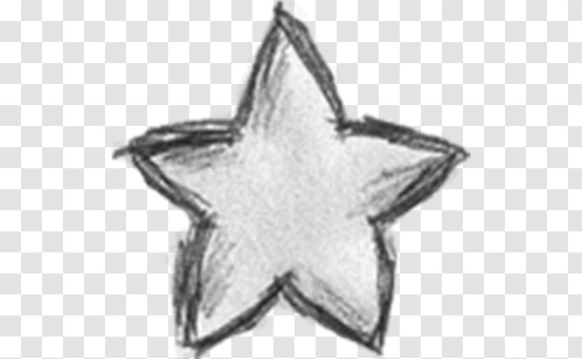 Drawing - Black And White - Star Transparent PNG