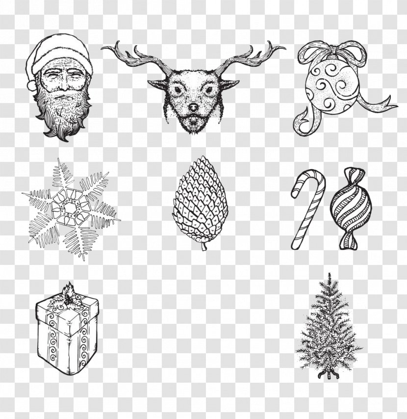 Santa Claus Christmas Tree Snowflake - Head - Gift Candy Snowflakes Transparent PNG