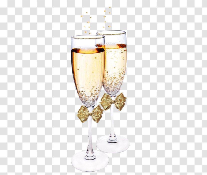 Wedding Anniversary Champagne Wine Glass Transparent PNG