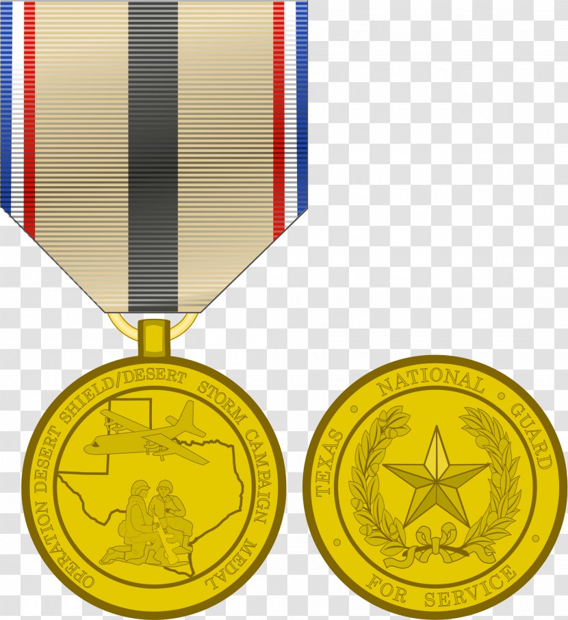 Texas Desert Shield-Desert Storm Campaign Medal Military National Guard Of The United States - Awards And Decorations Transparent PNG