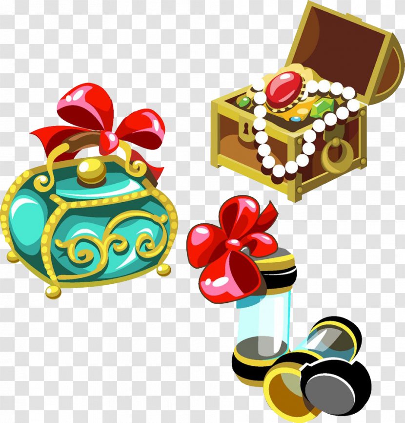 Cartoon Jewellery Illustration - Heart - Jewelry Boxes Decorative Elements Transparent PNG