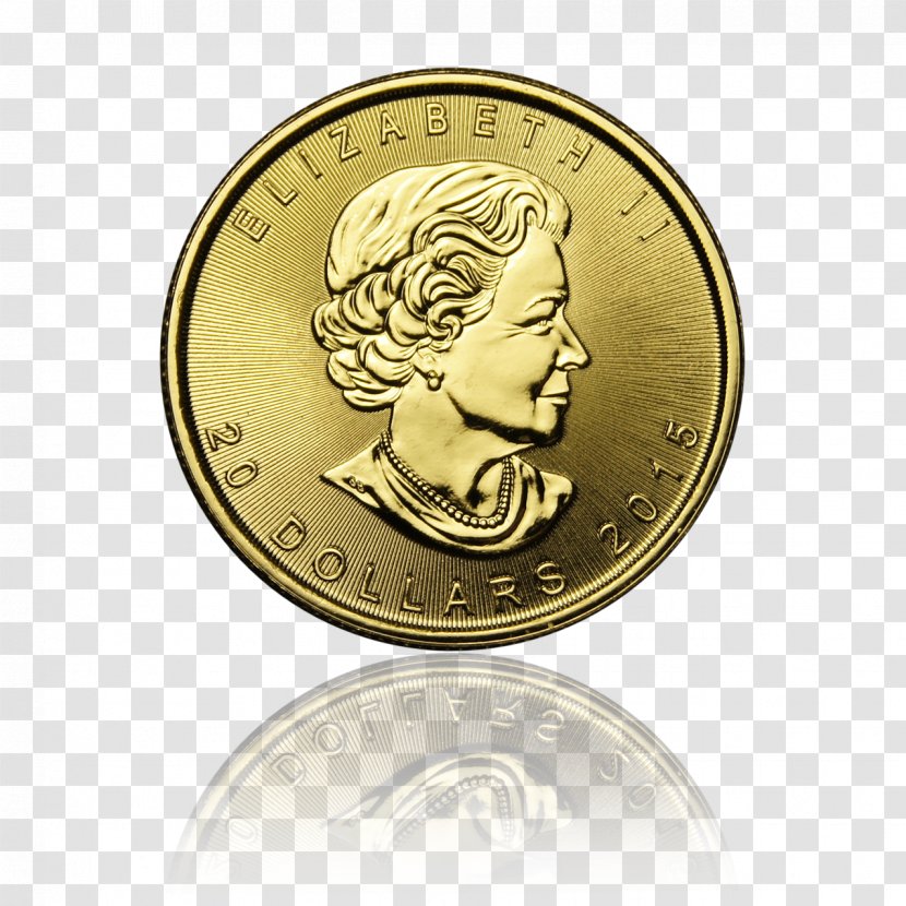 Gold Coin Canadian Maple Leaf - Lakshmi Transparent PNG