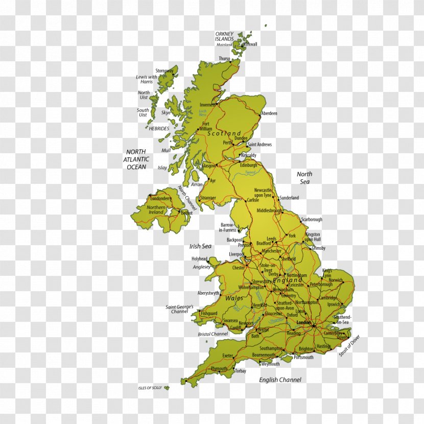 England British Isles Blank Map Vector Graphics - Organism - Graphic Design Elements Transparent PNG