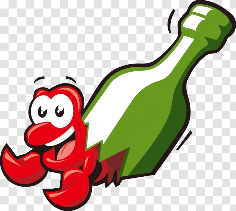 Beer Wine Cider Cocktail Bottle - He Has Hit The Crayfish Transparent PNG