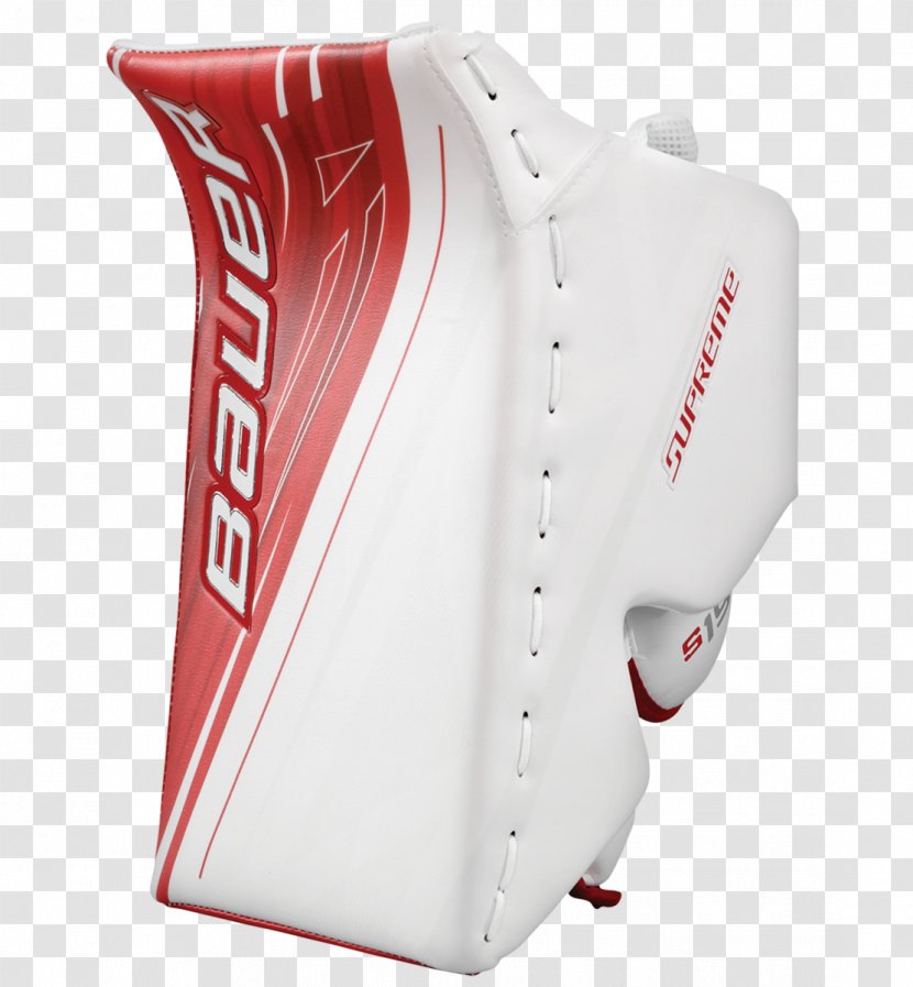 Blocker Goaltender Ice Hockey Equipment Bauer - White Transparent PNG