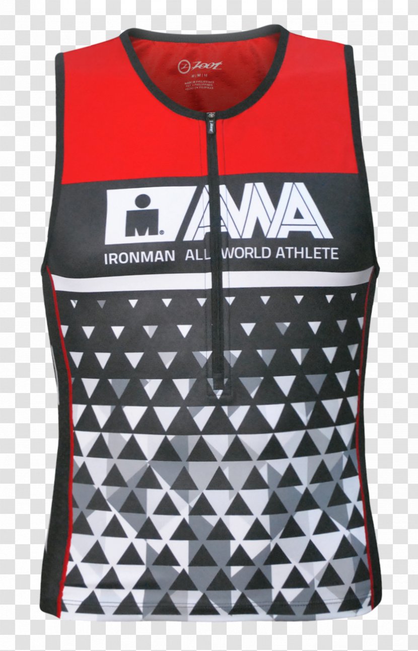T-shirt Jersey Ironman Triathlon Sleeveless Shirt - Sportswear Transparent PNG