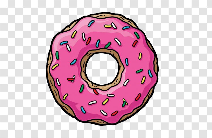 Donuts Coffee And Doughnuts Bakery Bagel - Pink - Homero Transparent PNG