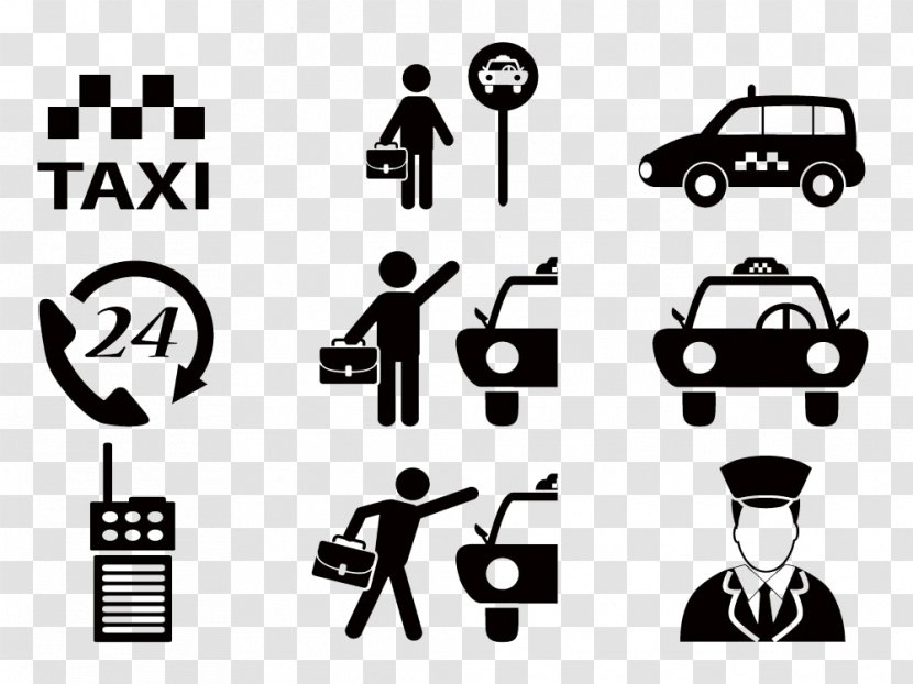 Taxi Auto Rickshaw Icon - Tree - Service Marks Hand-painted Cartoon Transparent PNG
