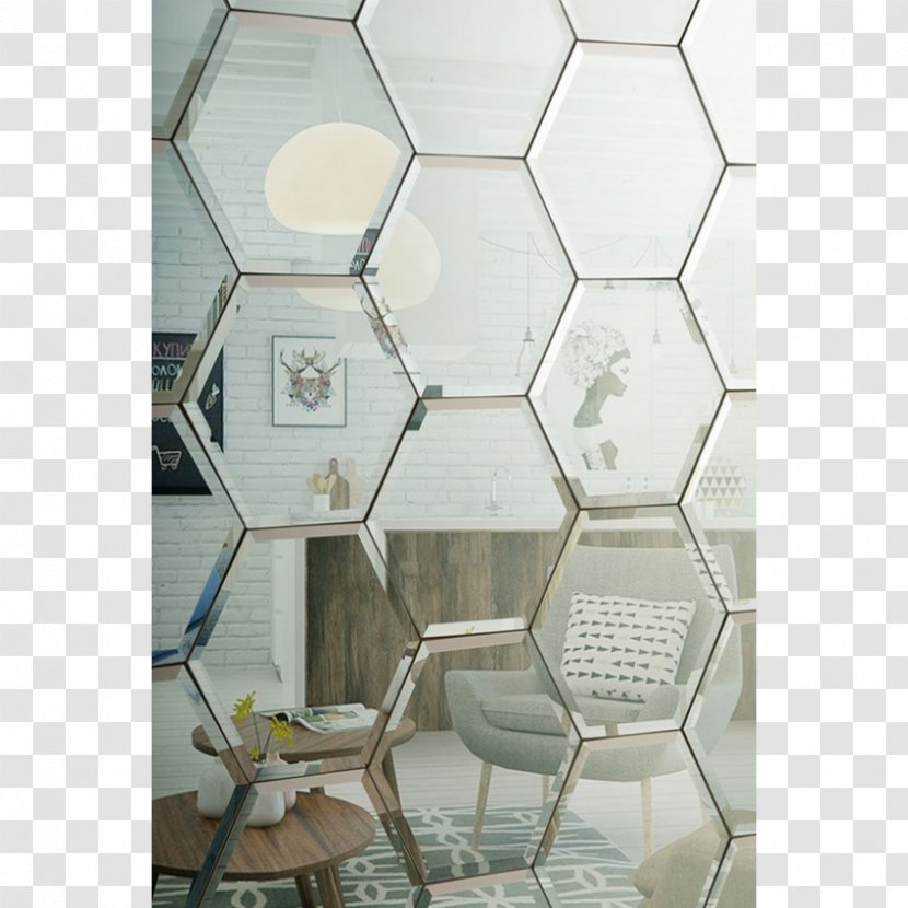 Tile Mirror Hexagon Glass Wall - Floor - Hexagonal Box Transparent PNG