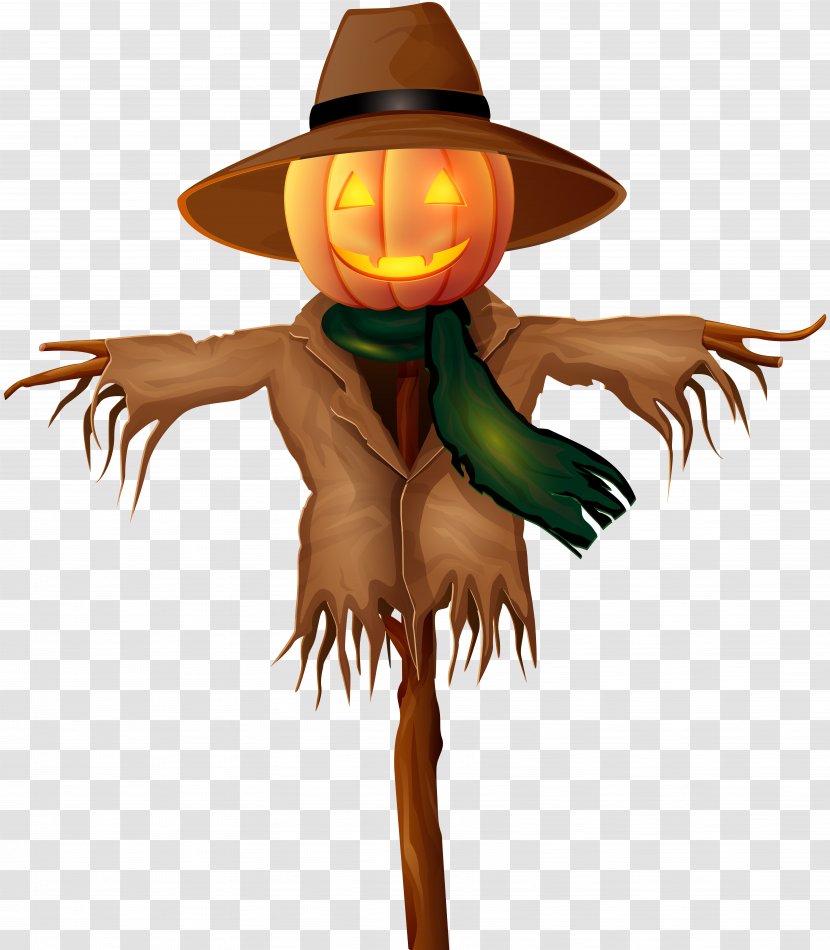 Hat Tree Character Illustration - Fictional - Halloween Scarecrow Gold Clip Art Transparent PNG