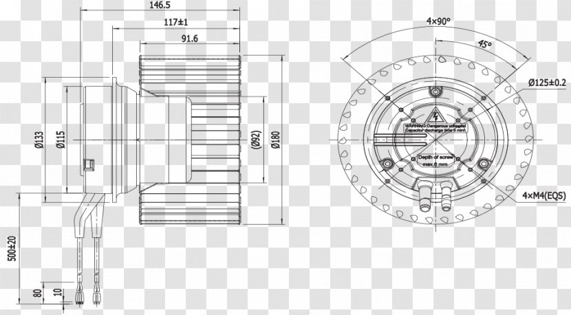 Car Technical Drawing Line - Centrifugal Fan Transparent PNG