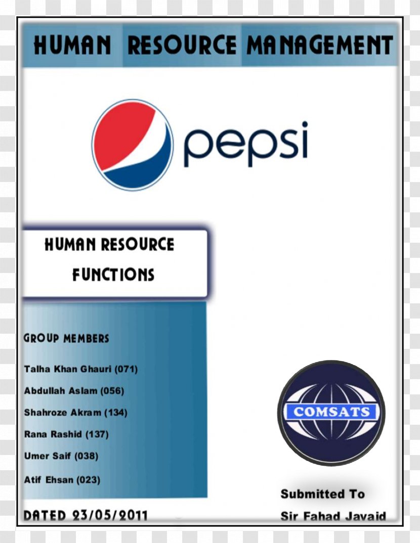 COMSATS Institute Of Information Technology Pepsi Brand Service Font - Area Transparent PNG
