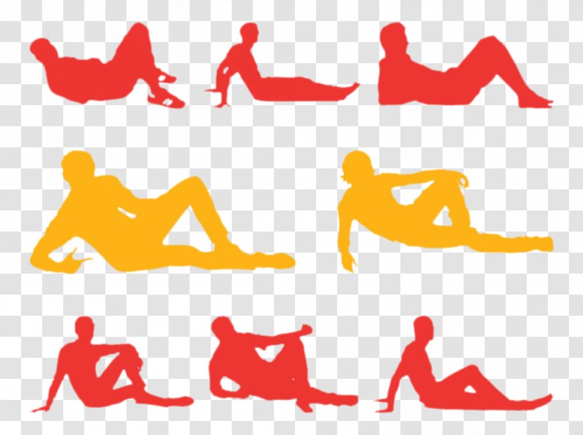 Silhouette Manspreading - Red - Color Figures Transparent PNG