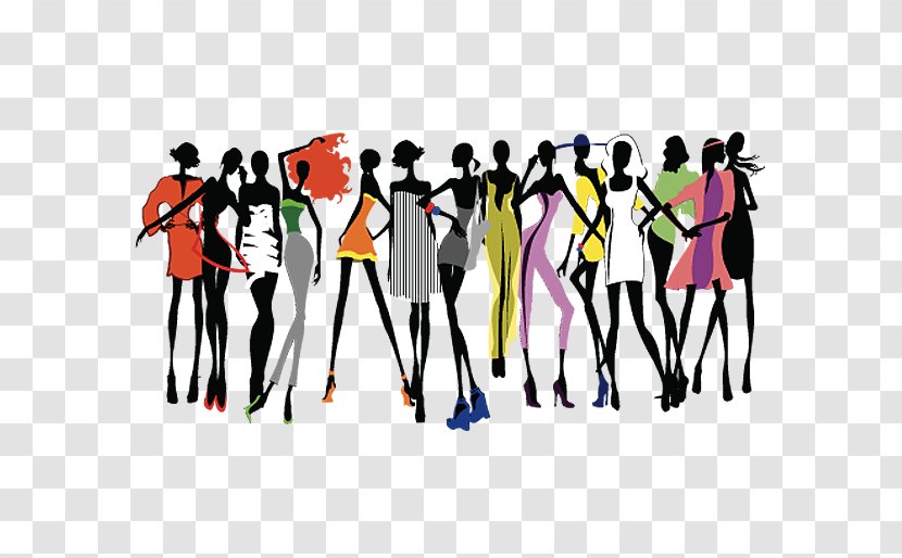 Fashion Show Runway Clip Art - A Group Of Beautiful Women Transparent PNG