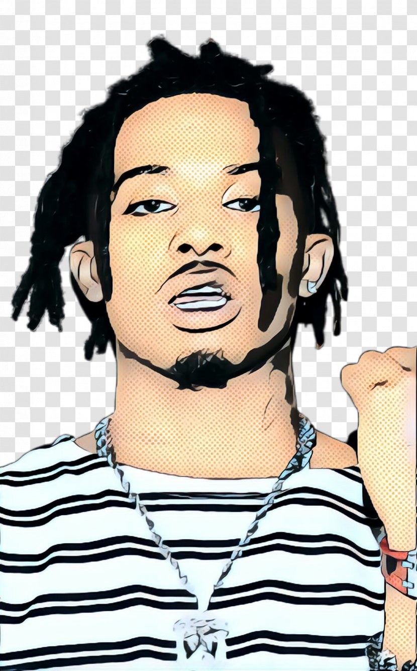 Hair Cartoon Hairstyle Dreadlocks Forehead - Jaw Black Transparent PNG