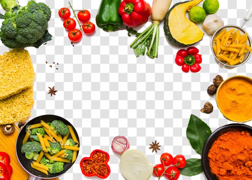 Template Cuisine Chef - Garnish - Vegetables And Spices Transparent PNG
