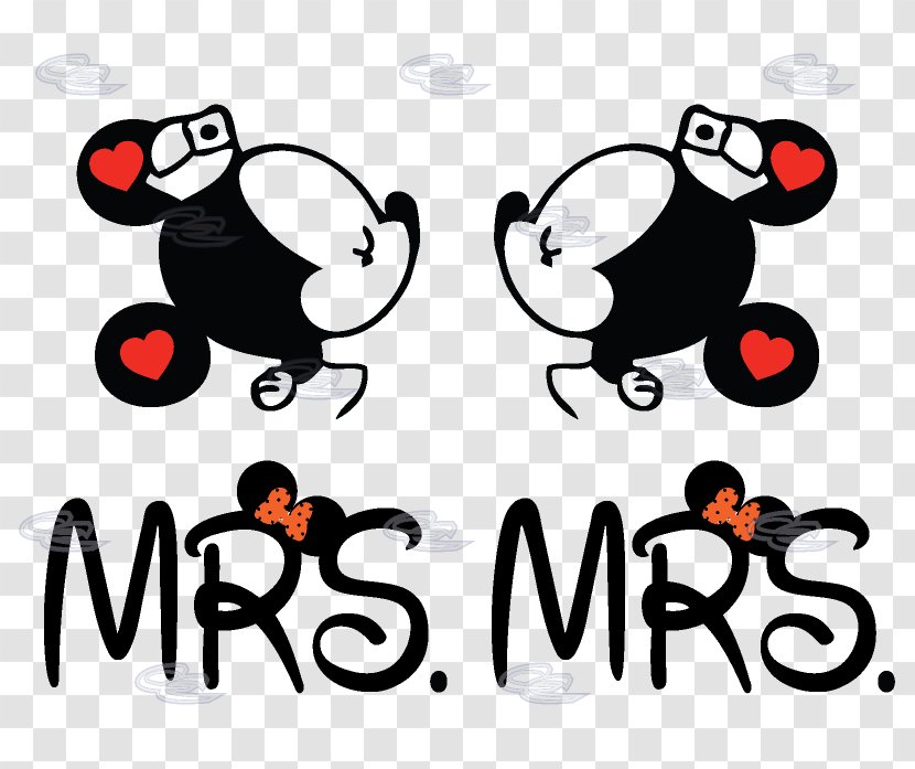 Minnie Mouse Mickey T-shirt Mrs. Mr. - Cartoon Transparent PNG
