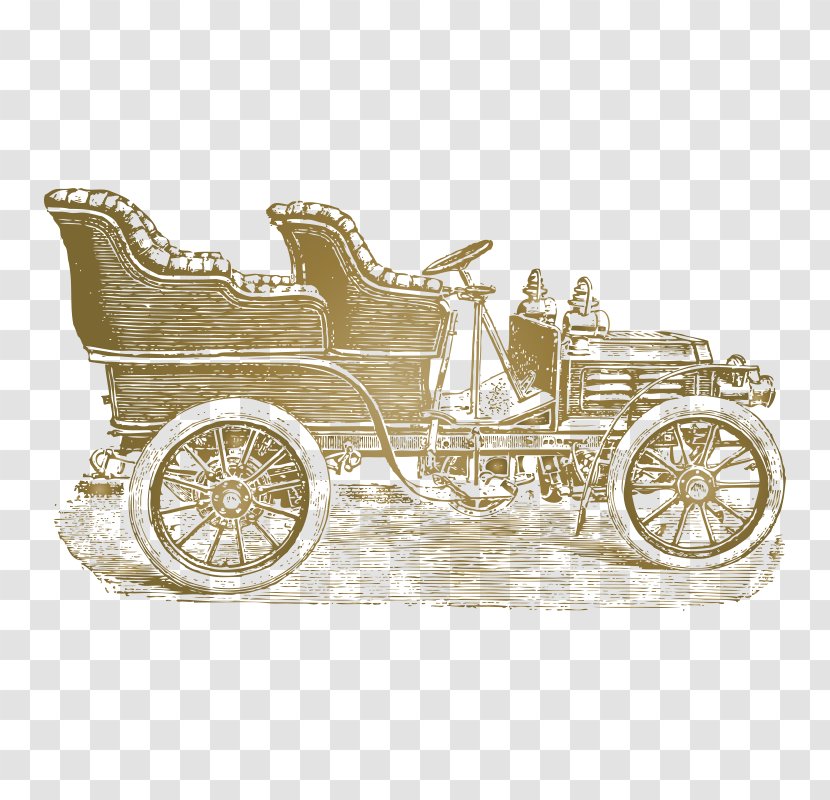 Vintage Car Horseless Carriage Sports Clip Art - Chariot - Ancient Car,Retro Transparent PNG