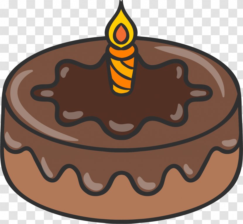 Chocolate Cake Birthday Drawing - Food - Hand-painted Transparent PNG