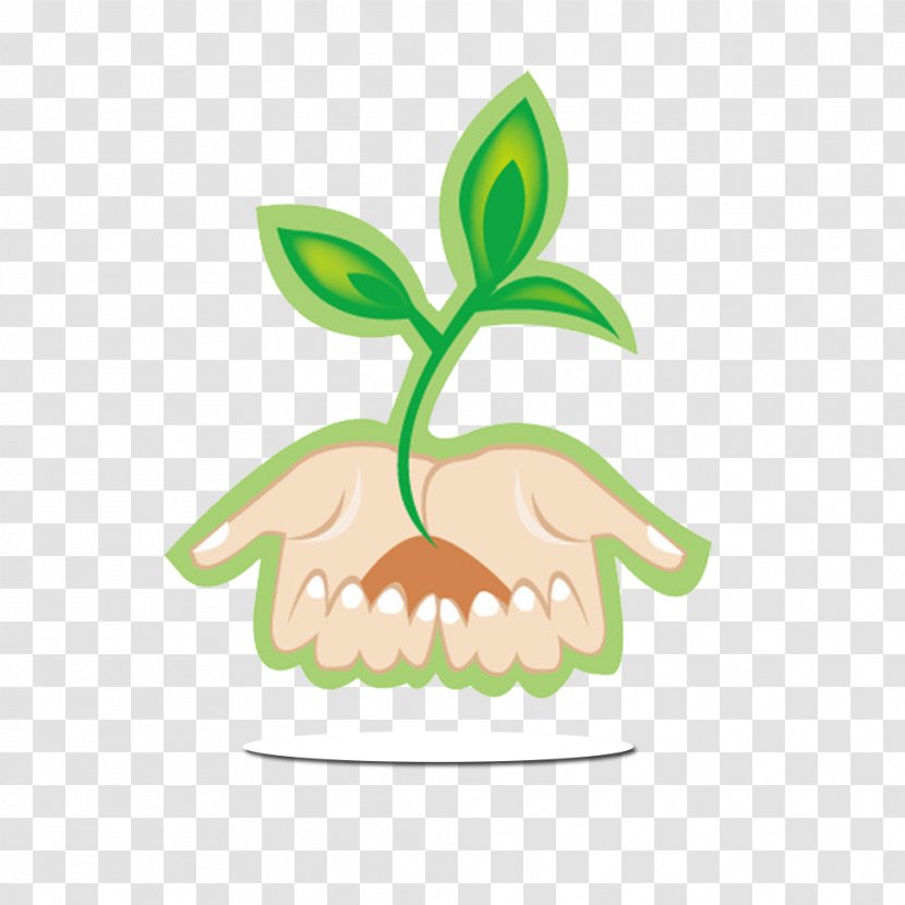 Tree Shoot - Plant - Cartoon Green Teeth Material Picture Transparent PNG