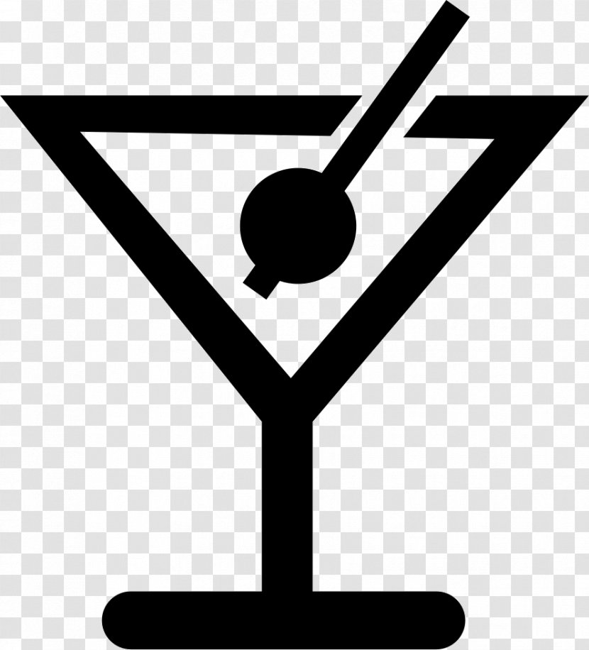 Martini Cocktail Distilled Beverage Alcoholic Drink - Black And White Transparent PNG
