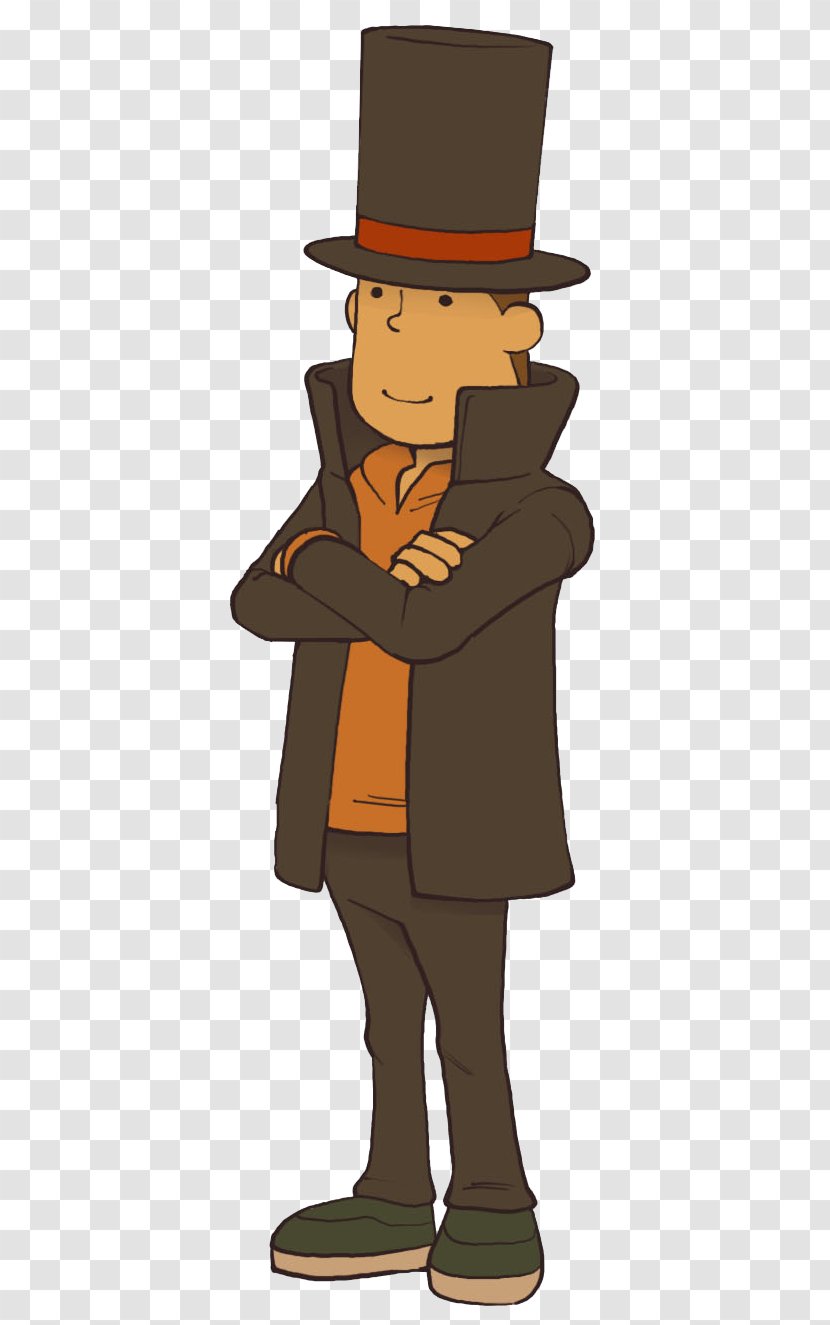 Professor Layton Vs. Phoenix Wright: Ace Attorney And The Miracle Mask Last Specter Azran Legacy Curious Village - Standing Transparent PNG