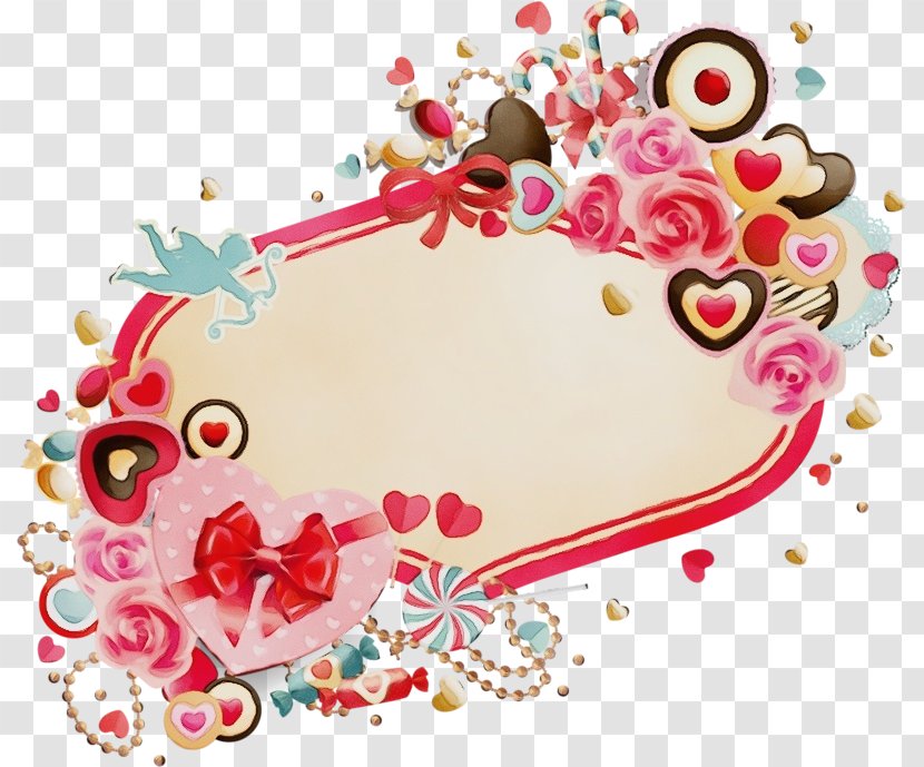 Heart Pink Pattern Sticker Visual Arts - Ornament Transparent PNG