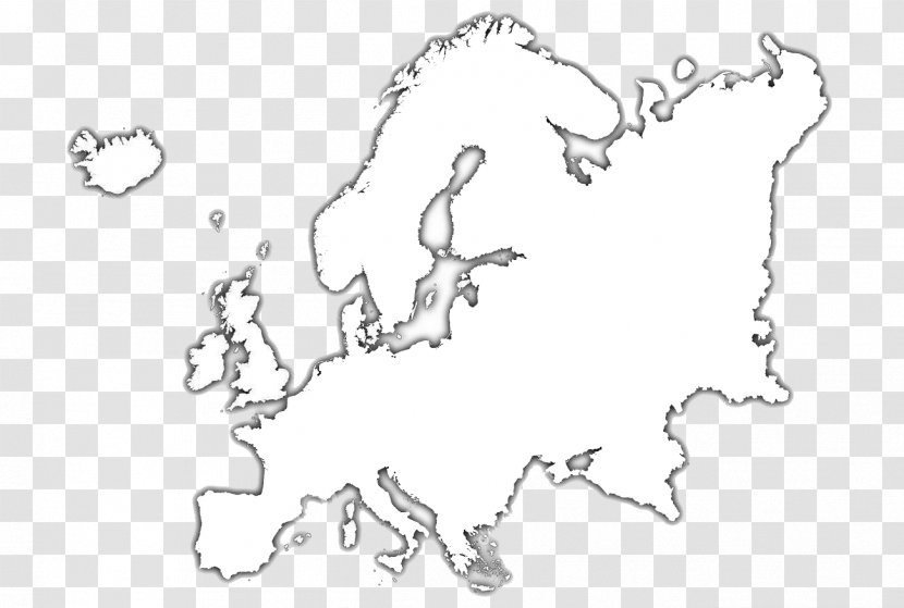 Europe Blank Map Globe Mercator Projection - Gerardus Transparent PNG