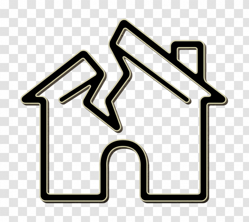 Roof Icon Buildings Icon Broken House Icon Transparent PNG