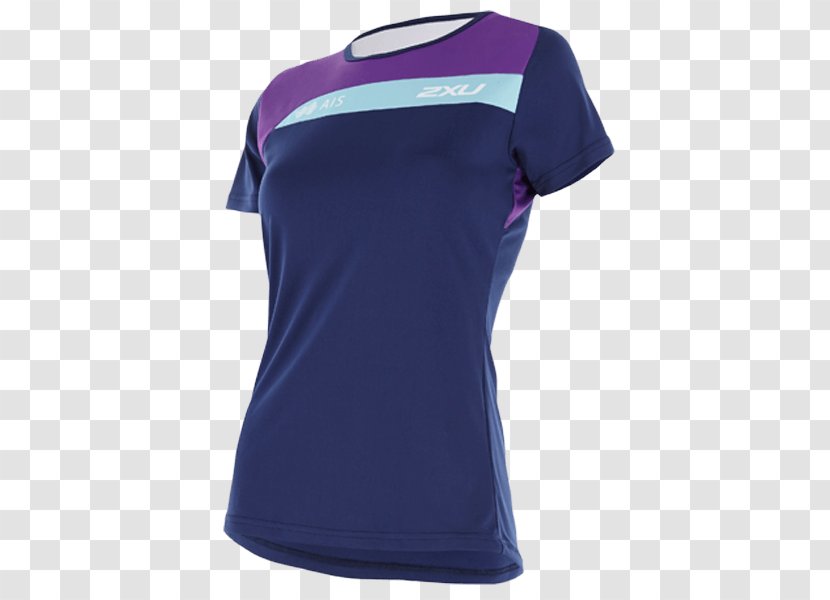 T-shirt Tennis Polo Shoulder Sleeve - Electric Blue - Women Training Transparent PNG