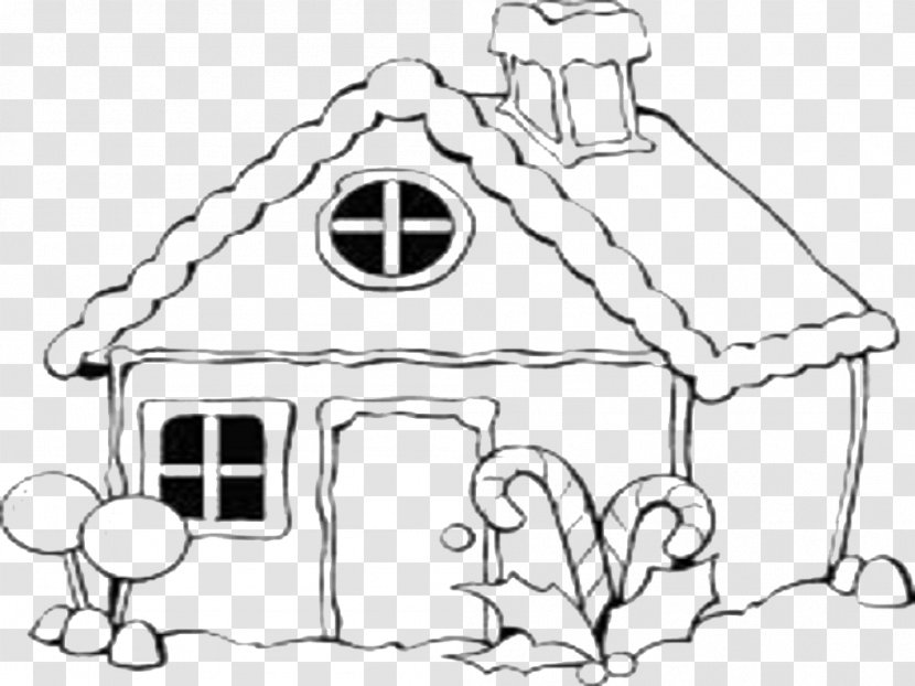 Gingerbread House Coloring Book Christmas Pages Drawing - Rumah Di Alam Transparent PNG