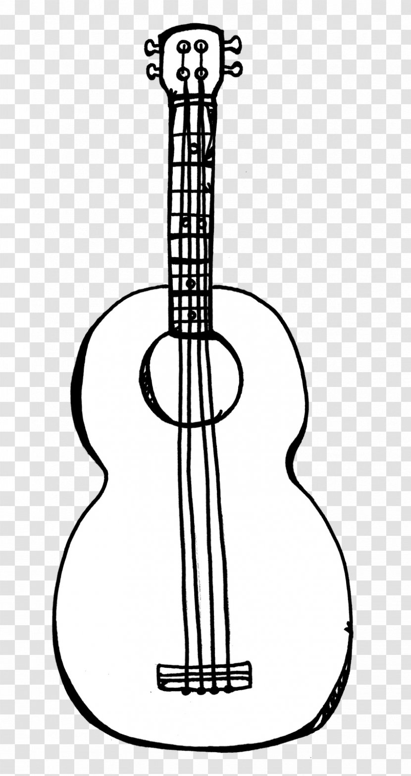 Drawing Acoustic Guitar Line Art - Sound Hole Transparent PNG