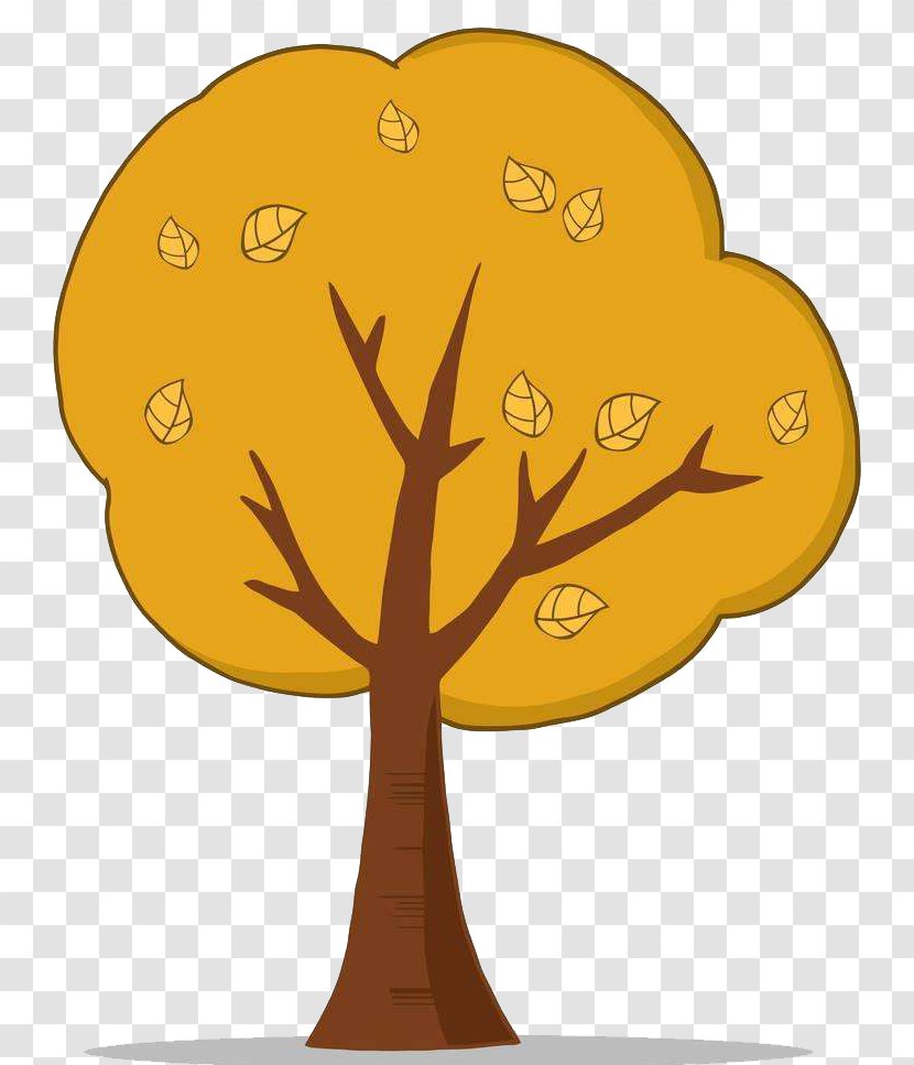 Tree Cartoon Royalty-free Clip Art - Orange Transparent PNG