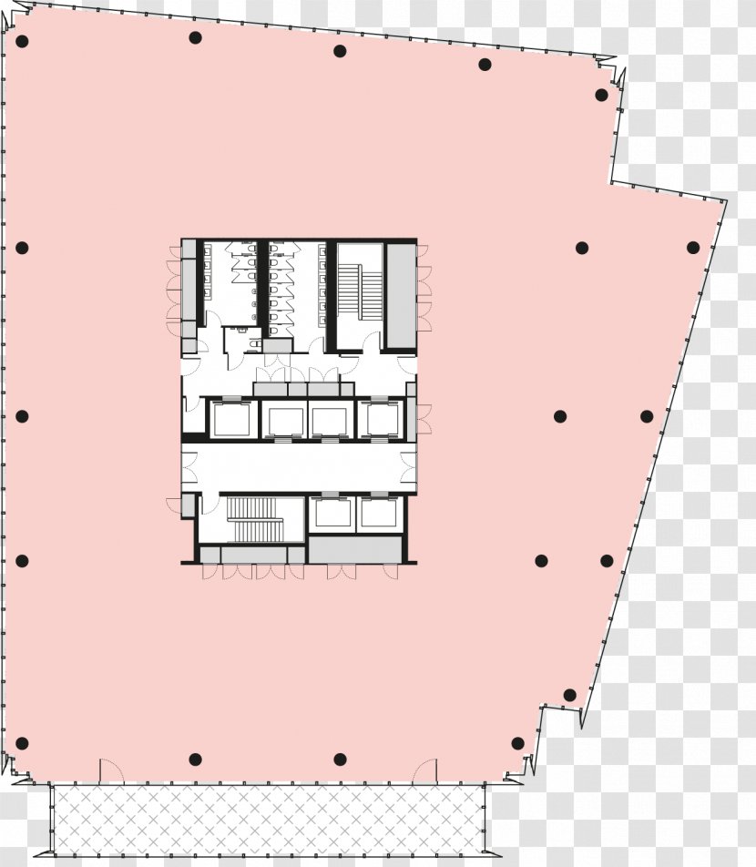 Architecture Floor Plan Facade Pink M Line - Area Transparent PNG