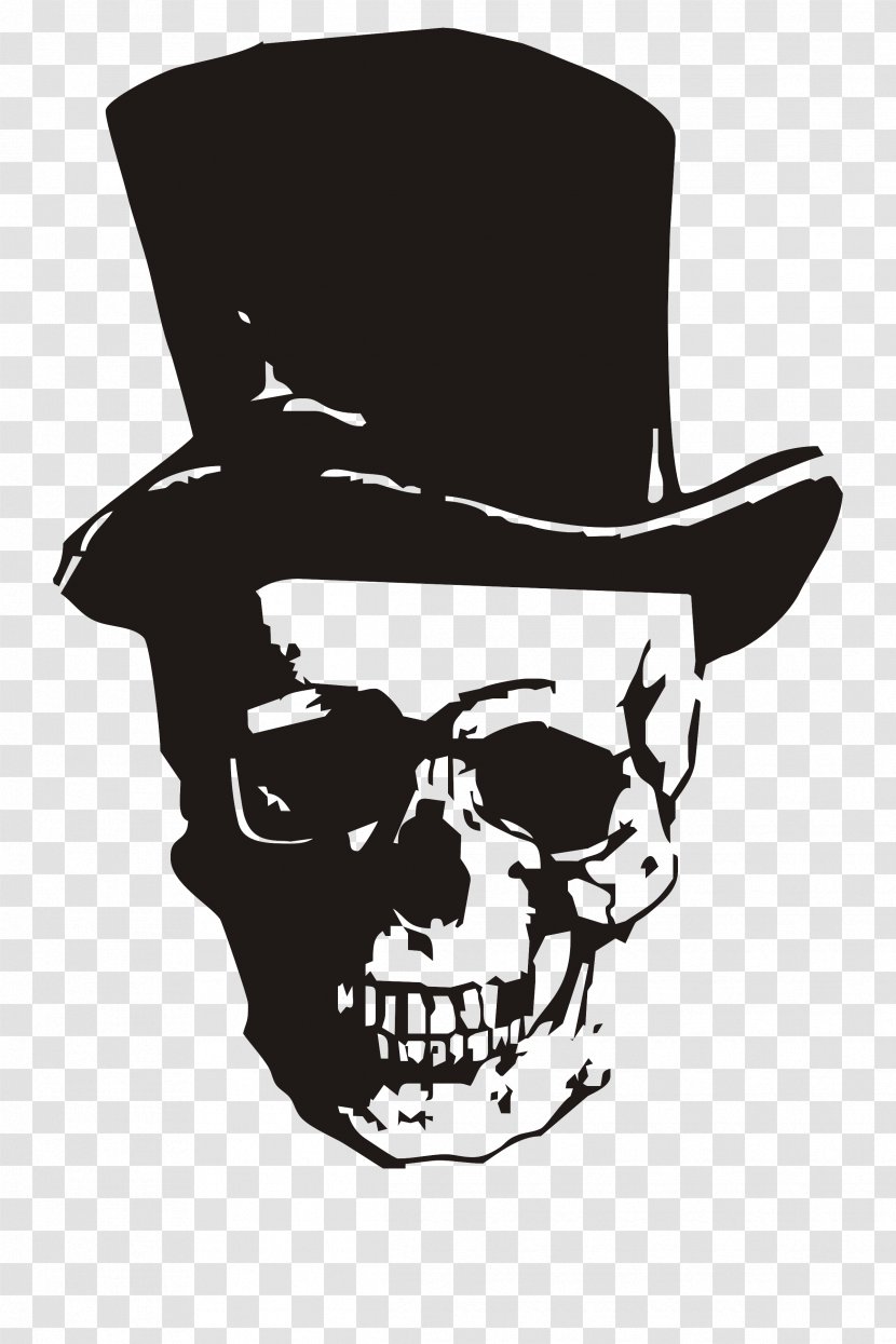 Skull T-shirt Bone Clip Art - Monochrome Photography - Kentucky Derby-hat Transparent PNG