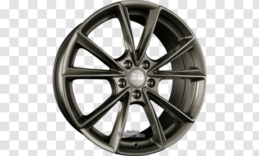 Alloy Wheel Car Rim Tire - Gunmetal Transparent PNG